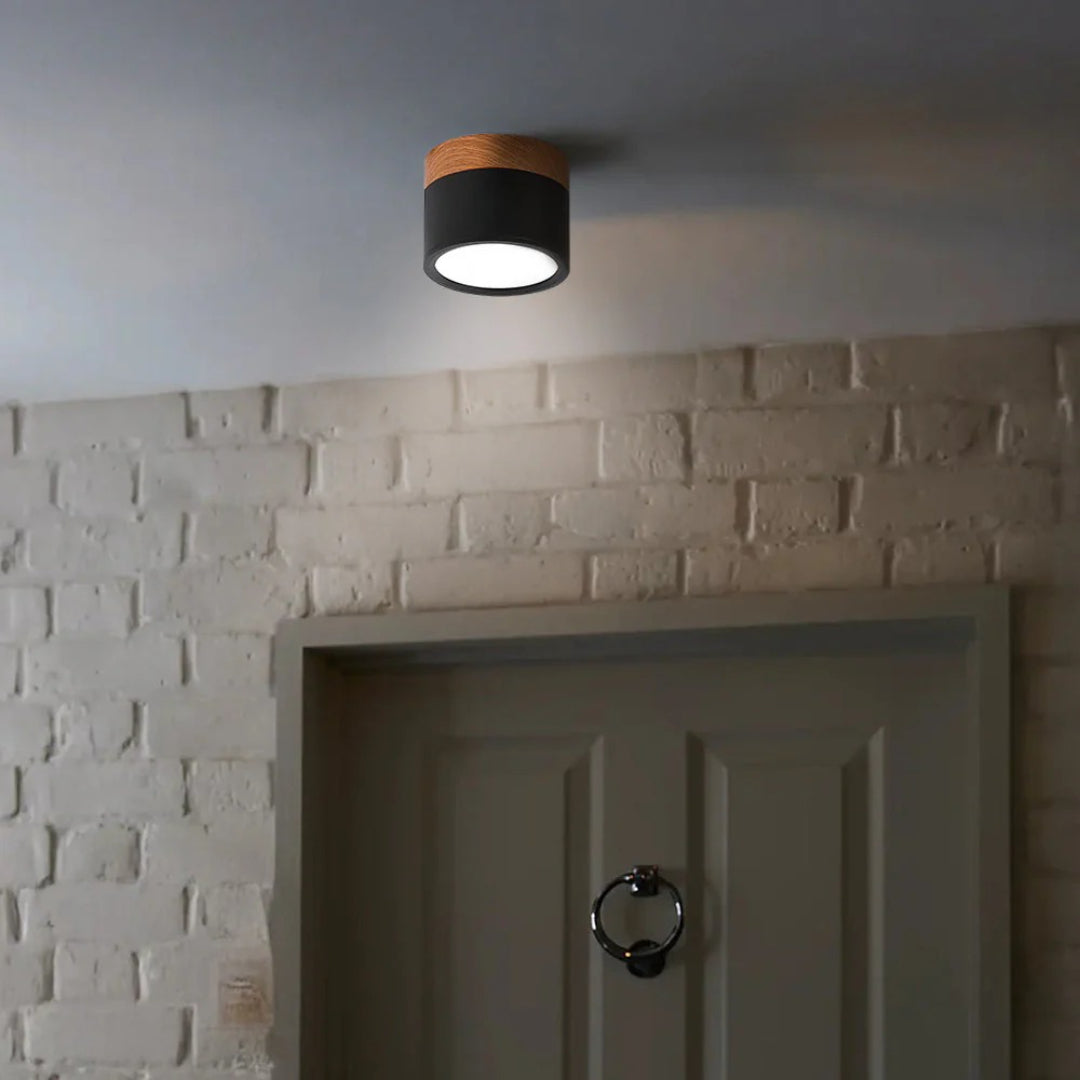 Nordische houten plafondlamp