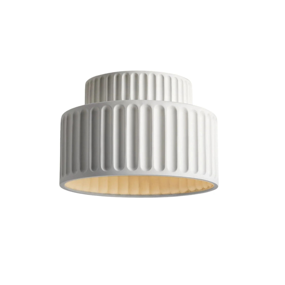 Minimalistische Geribbelde Keramische Plafondlamp