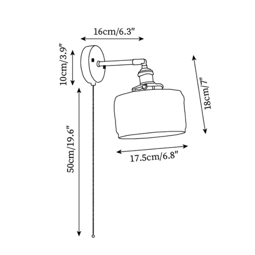 Getextureerde Glazen Wandlamp
