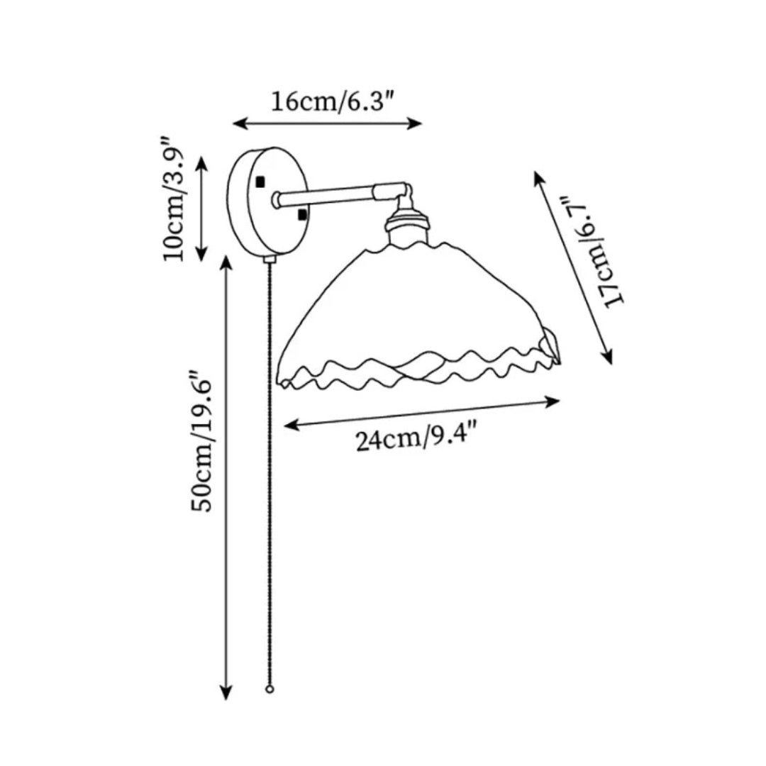 Getextureerde Glazen Wandlamp