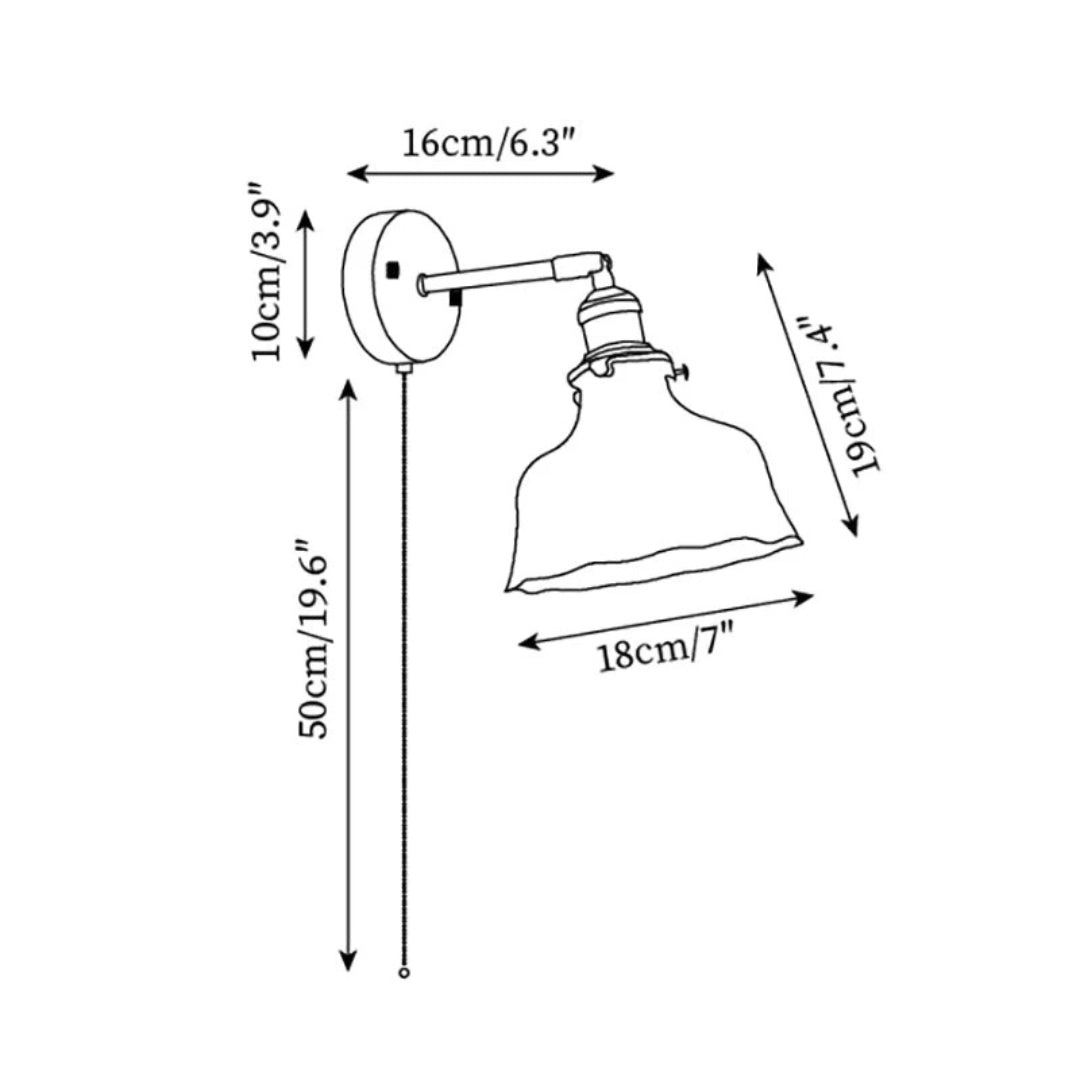 Getextureerde Glazen Wandlamp