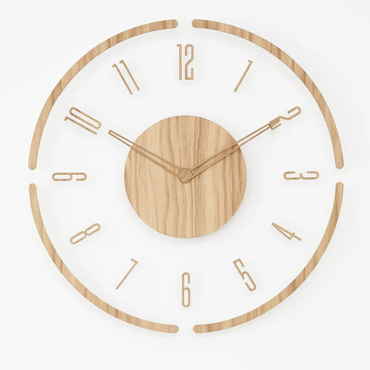 Scandinavische houten wandklok