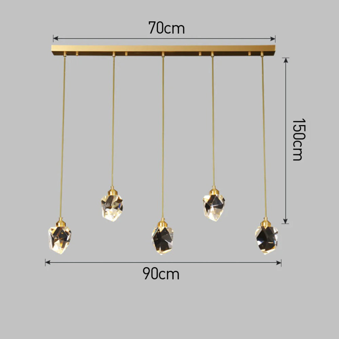 Kristallen Messing Hanglamp