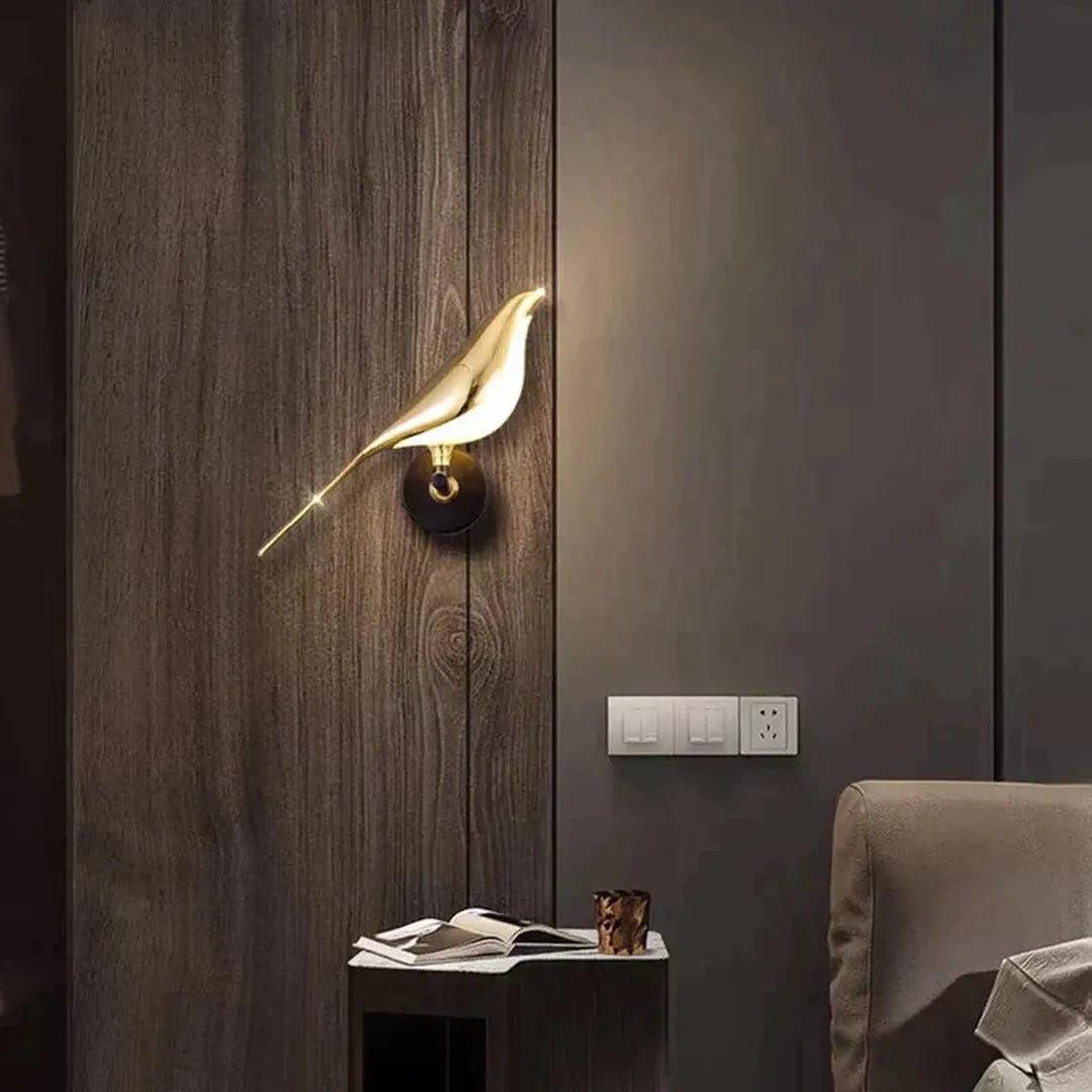 Eigentijdse Vogel LED Wandlamp