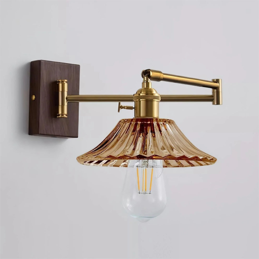 Industriële Glazen Wandlamp