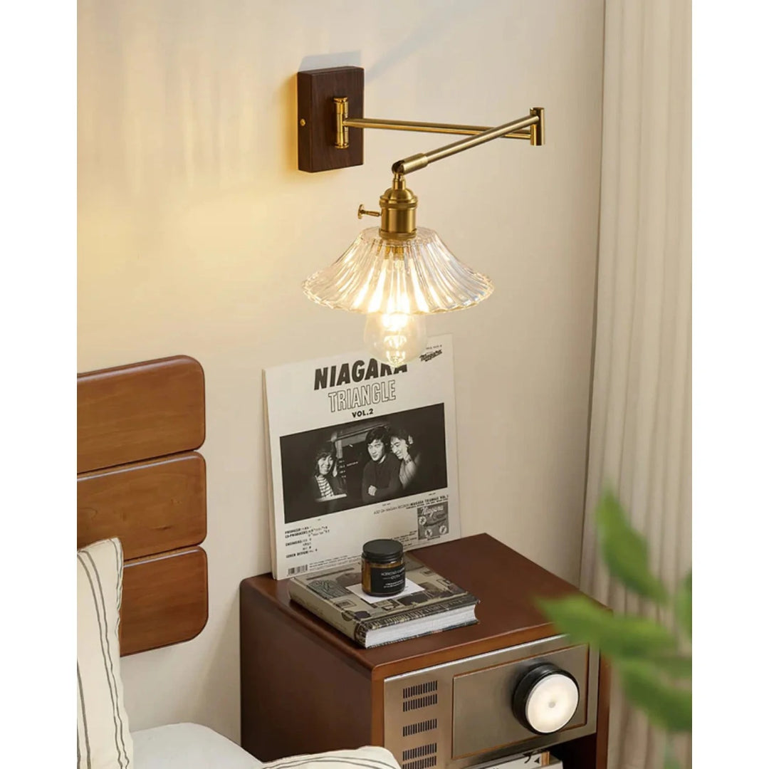 Industriële Glazen Wandlamp