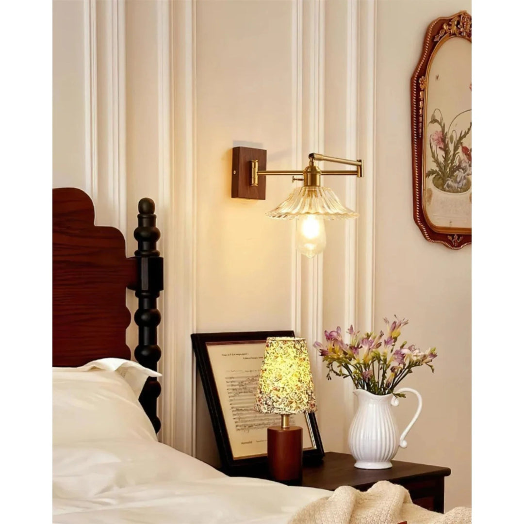 Industriële Glazen Wandlamp