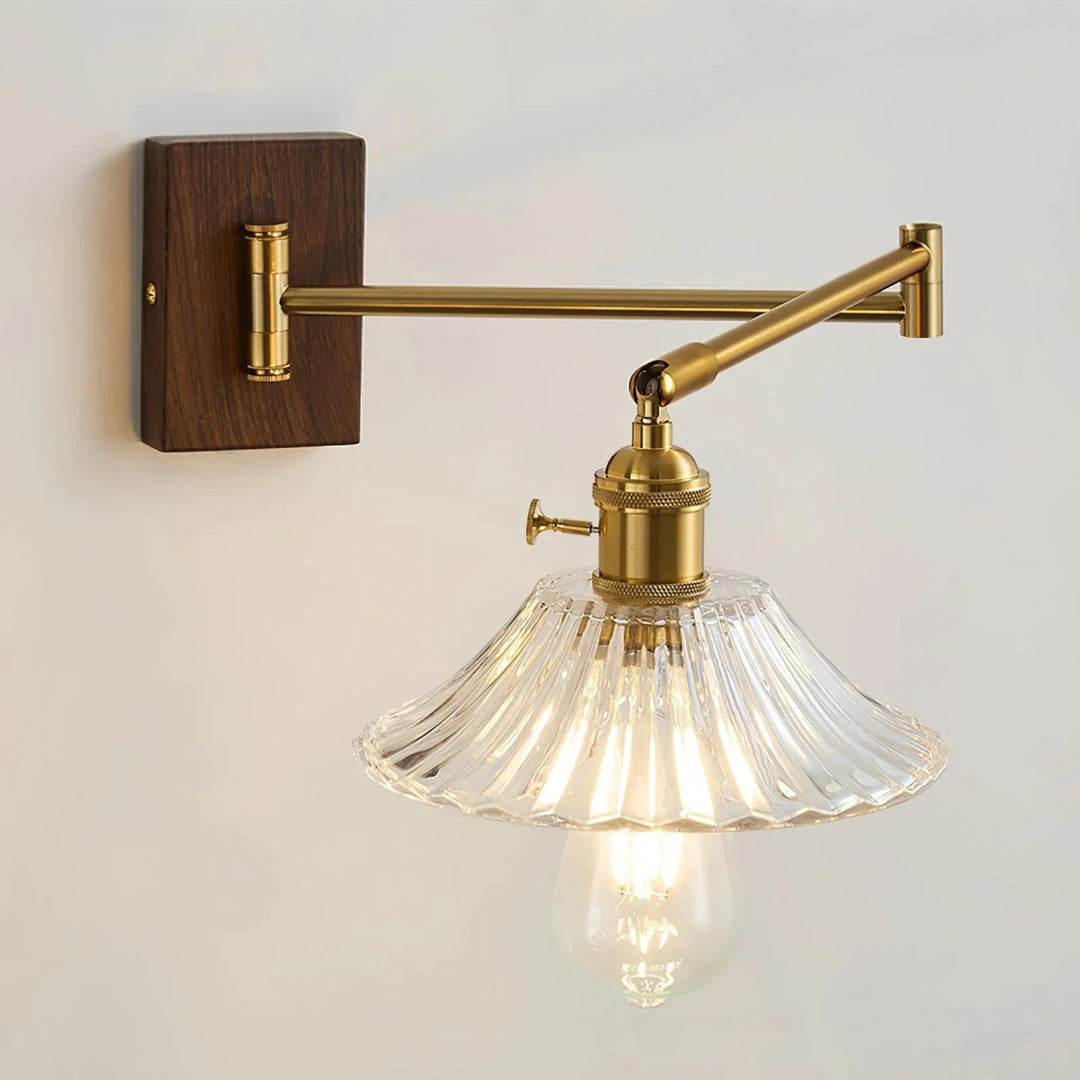 Industriële Glazen Wandlamp