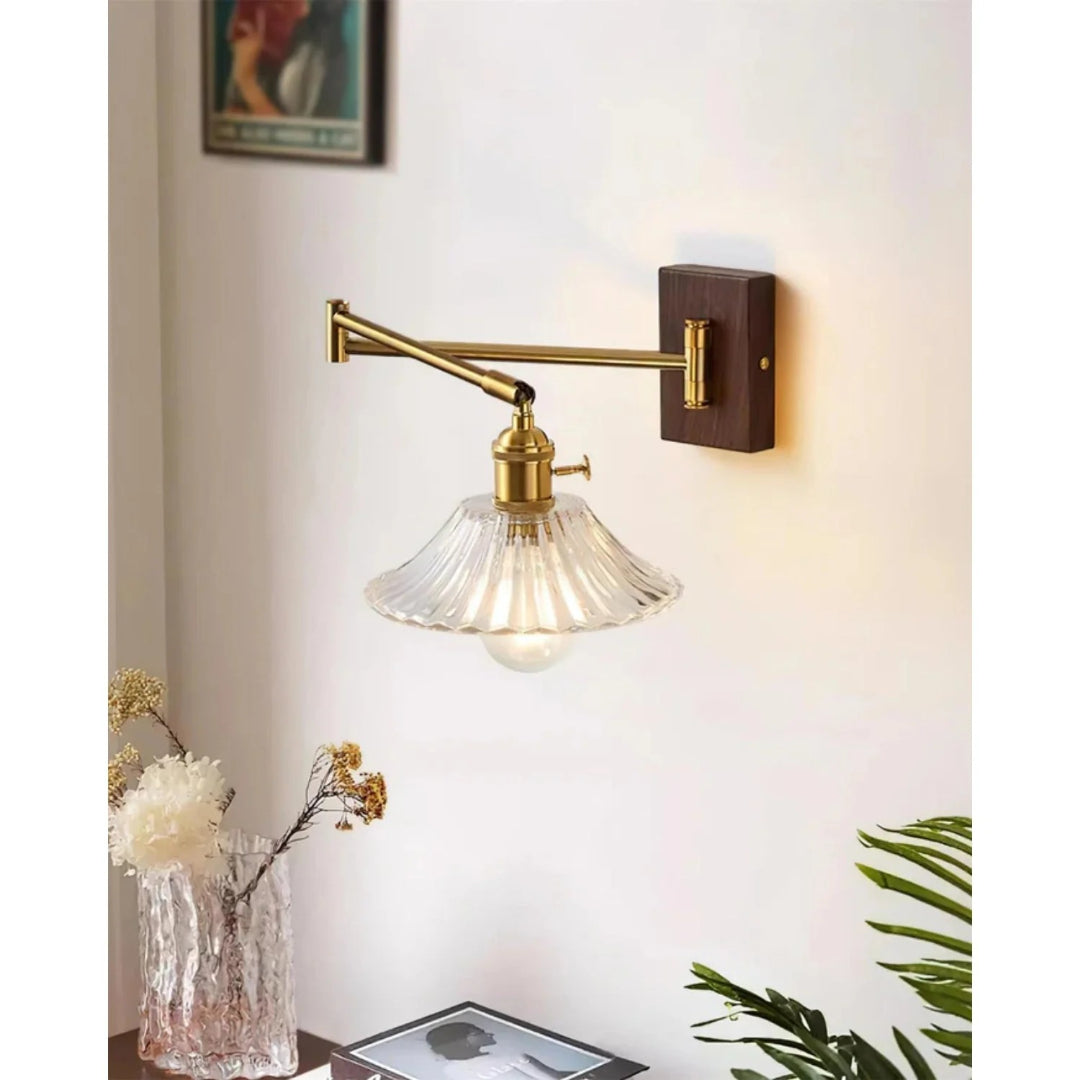 Industriële Glazen Wandlamp