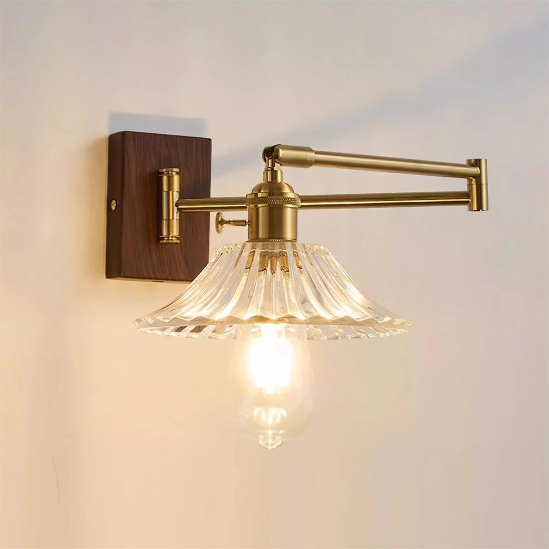 Industriële Glazen Wandlamp
