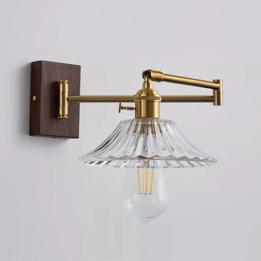 Industriële Glazen Wandlamp