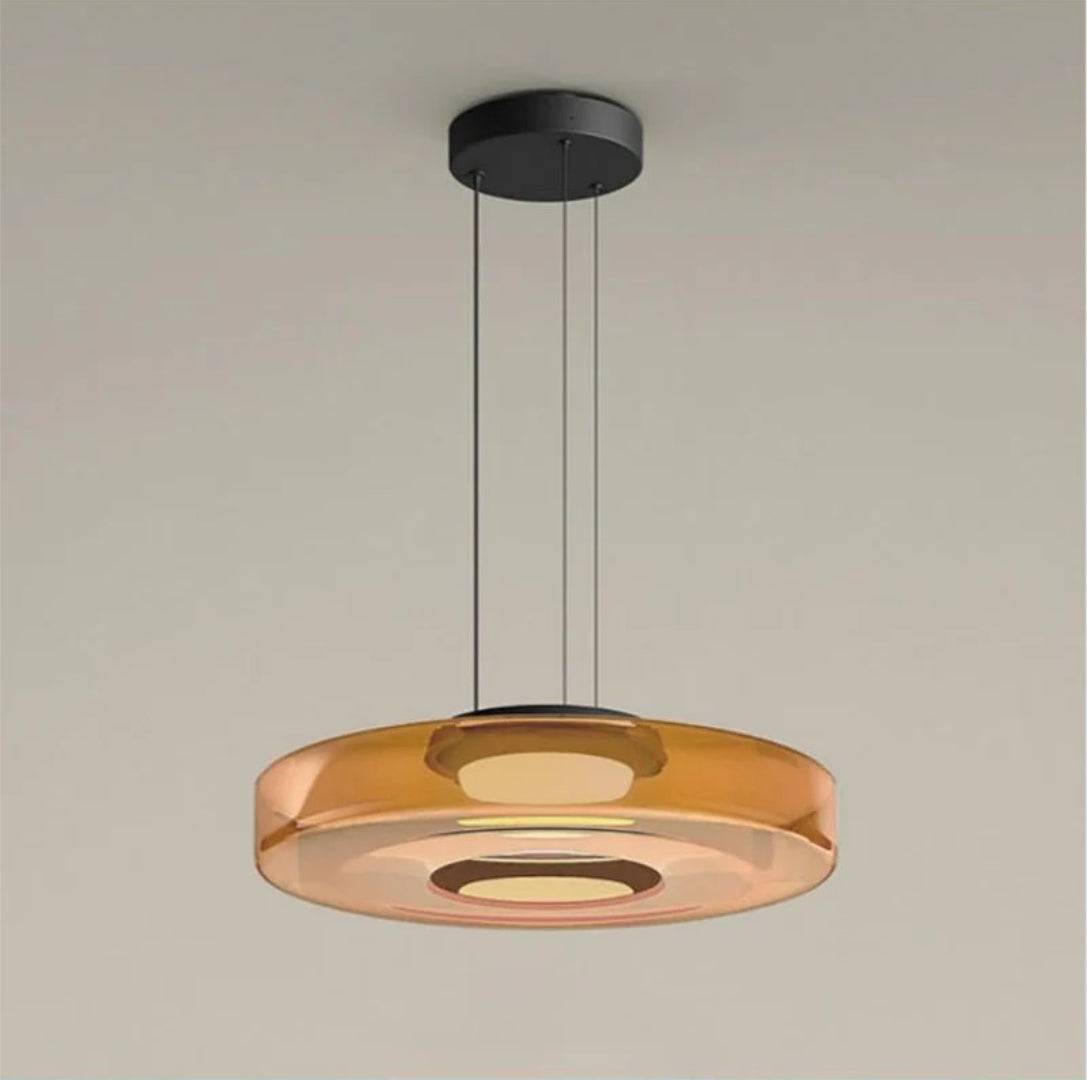 Gelaagde glazen LED hanglamp