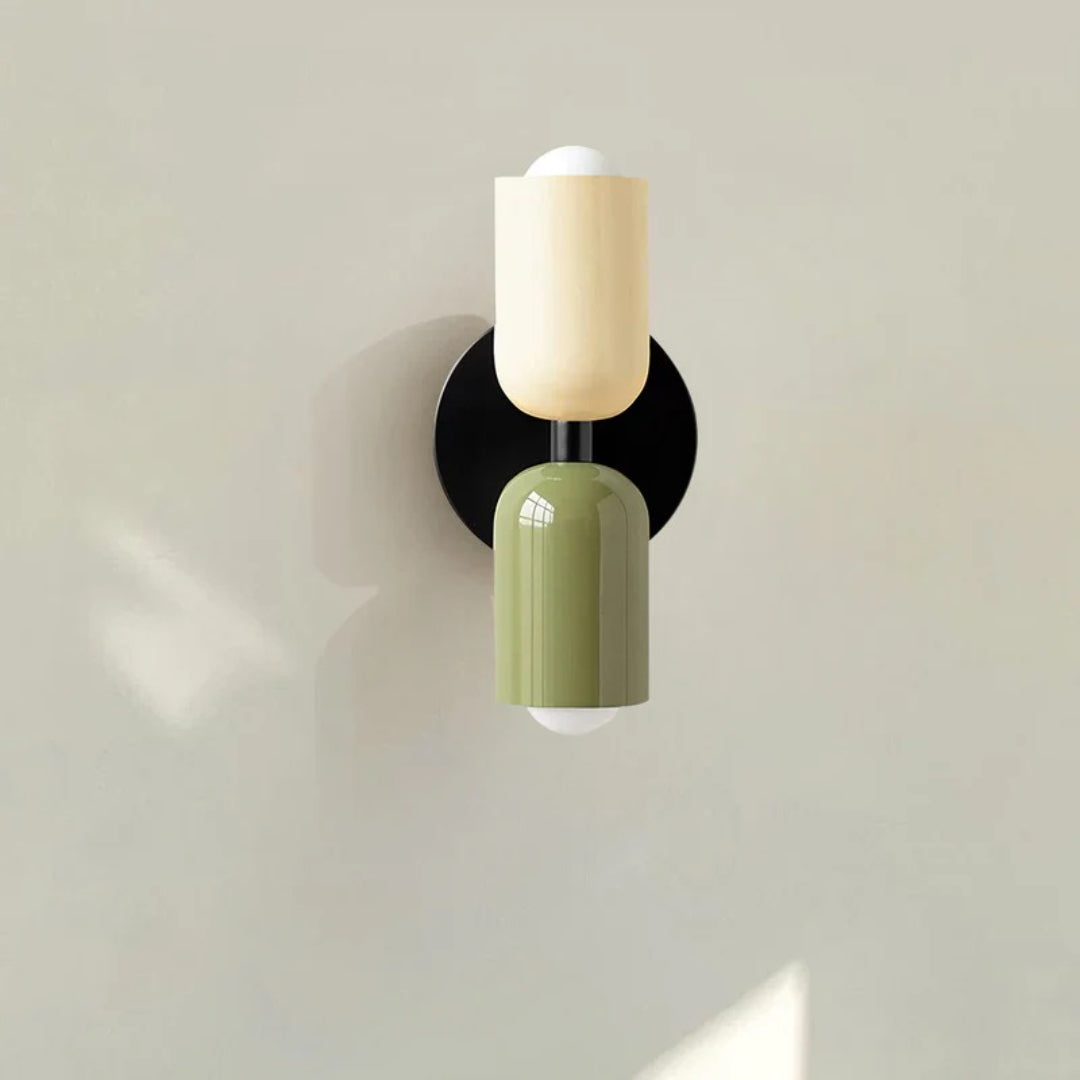 Hedendaagse metalen glazen wandlamp