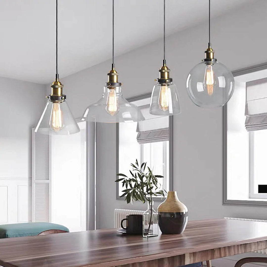 Industriële Glazen Hanglamp