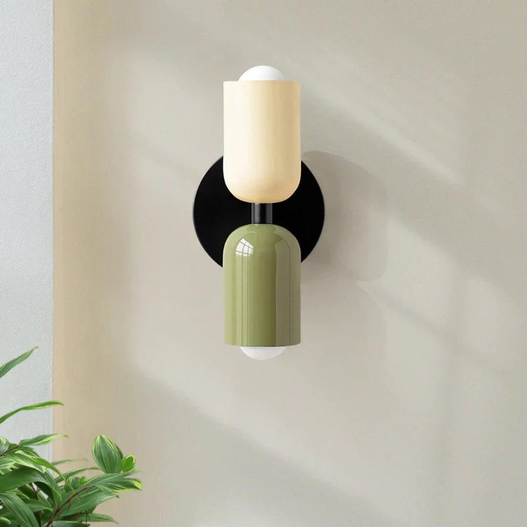 Hedendaagse metalen glazen wandlamp