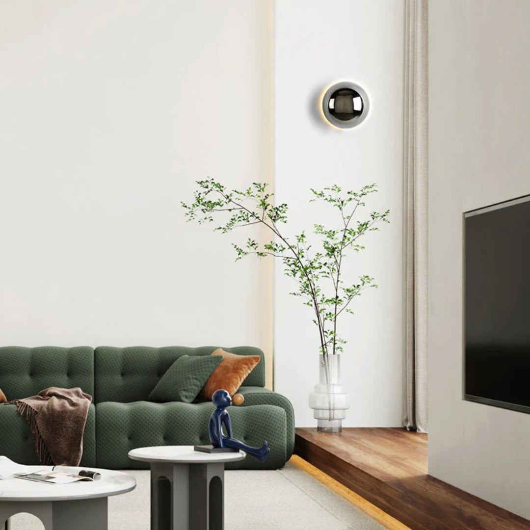 Moderne Ronde Metalen Wandlamp