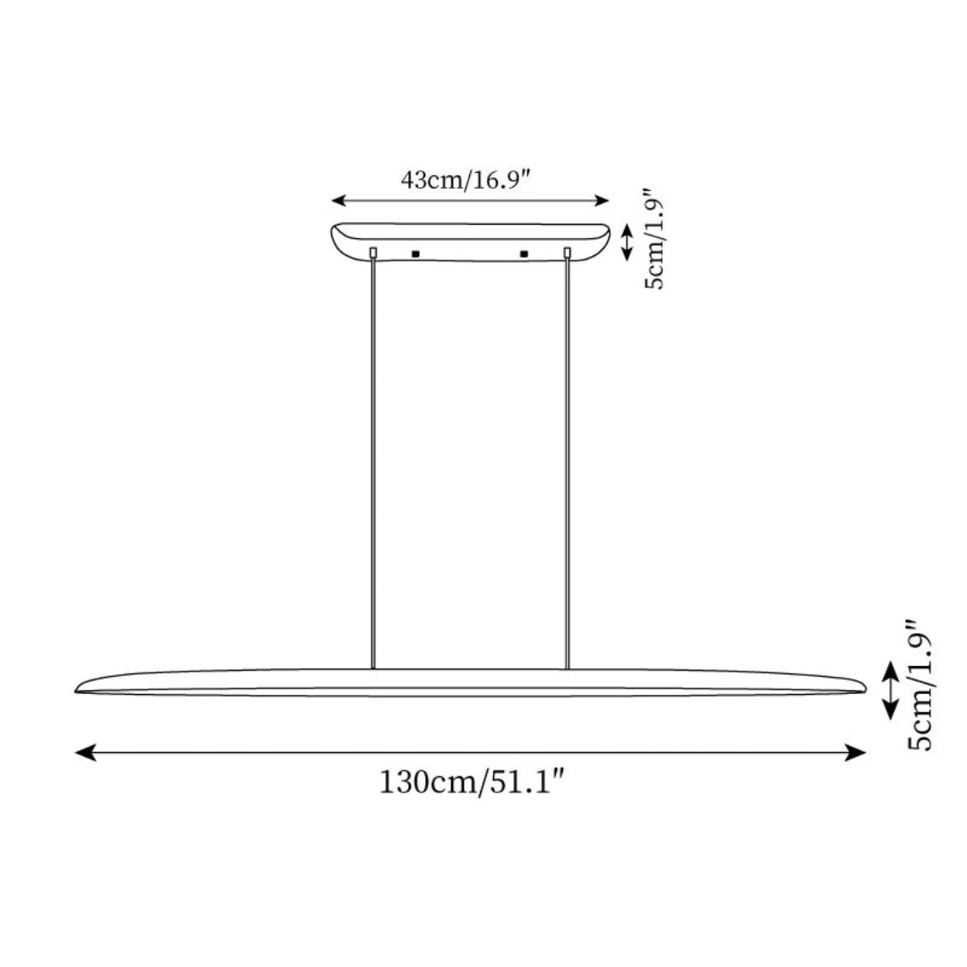 Japandi Houten Lineaire Hanglamp