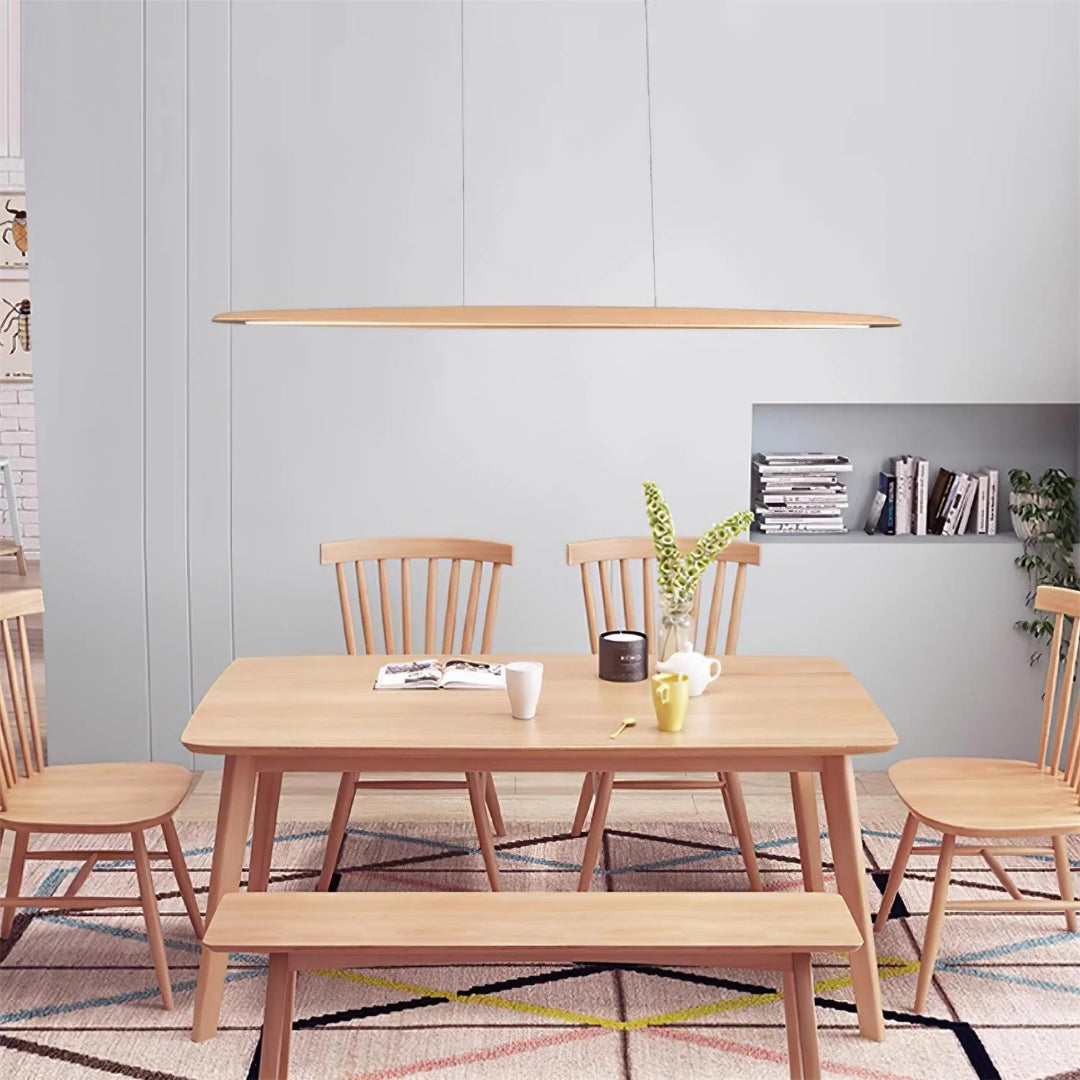 Japandi Houten Lineaire Hanglamp