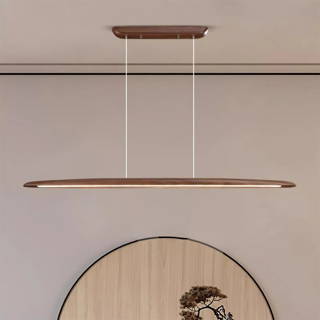 Japandi Houten Lineaire Hanglamp
