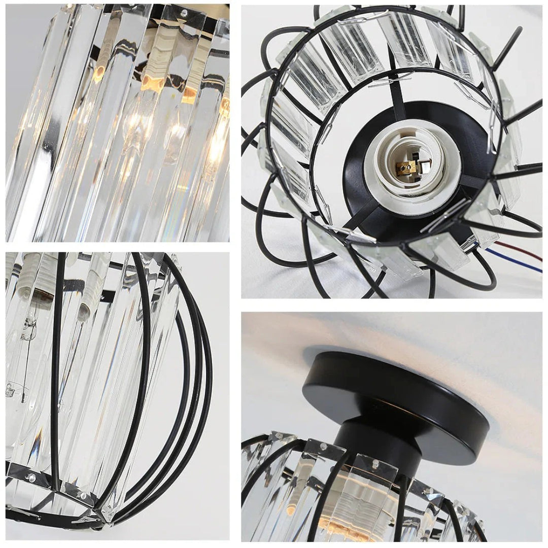 Vintage Kristallen Plafondlamp