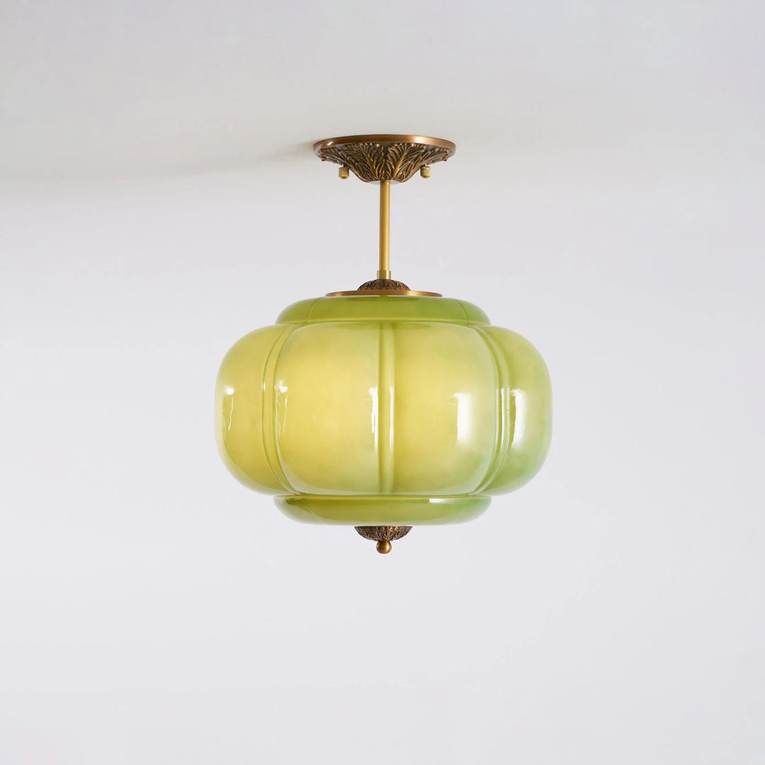 Vintage Geribbelde Glazen Plafondlamp