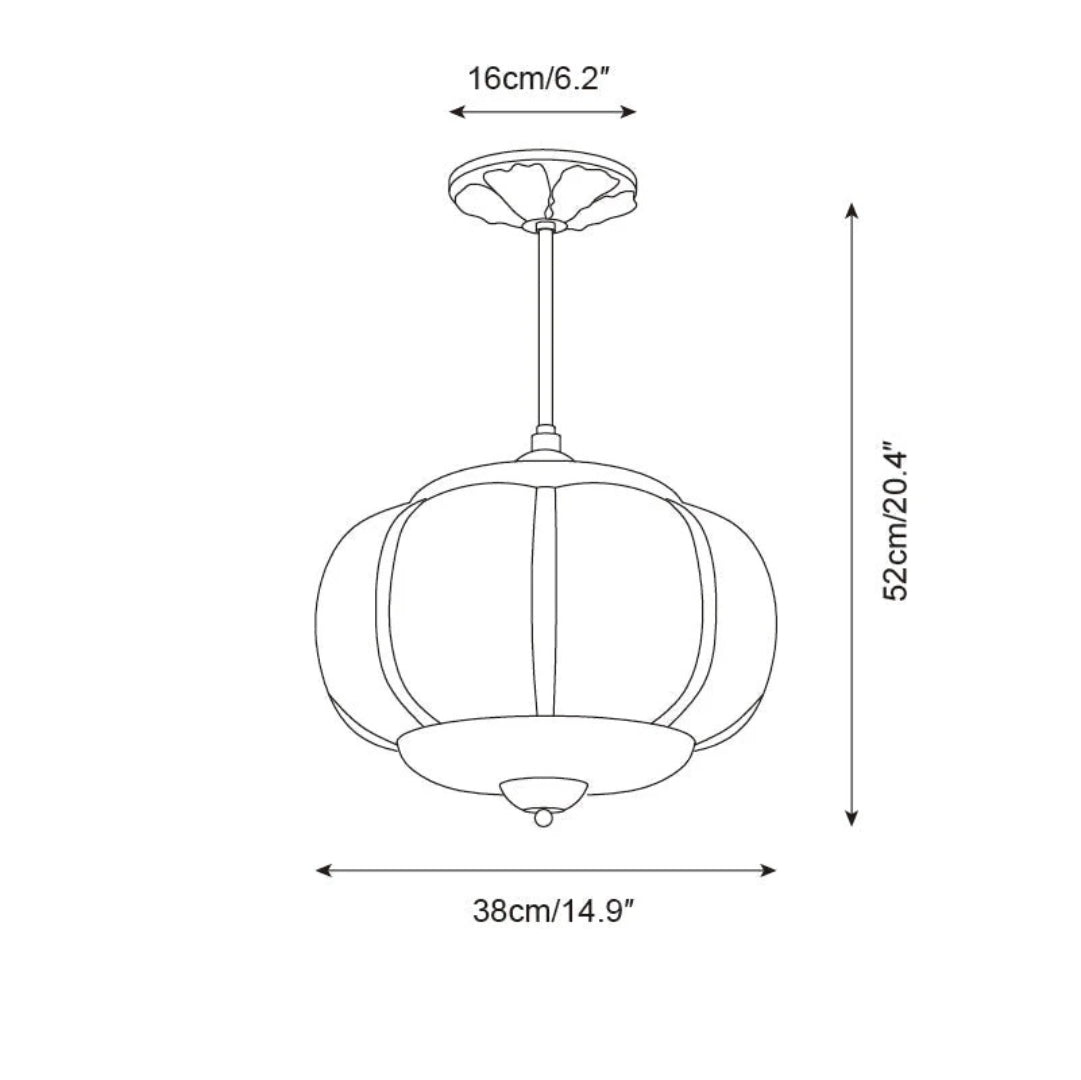 Vintage Geribbelde Glazen Plafondlamp