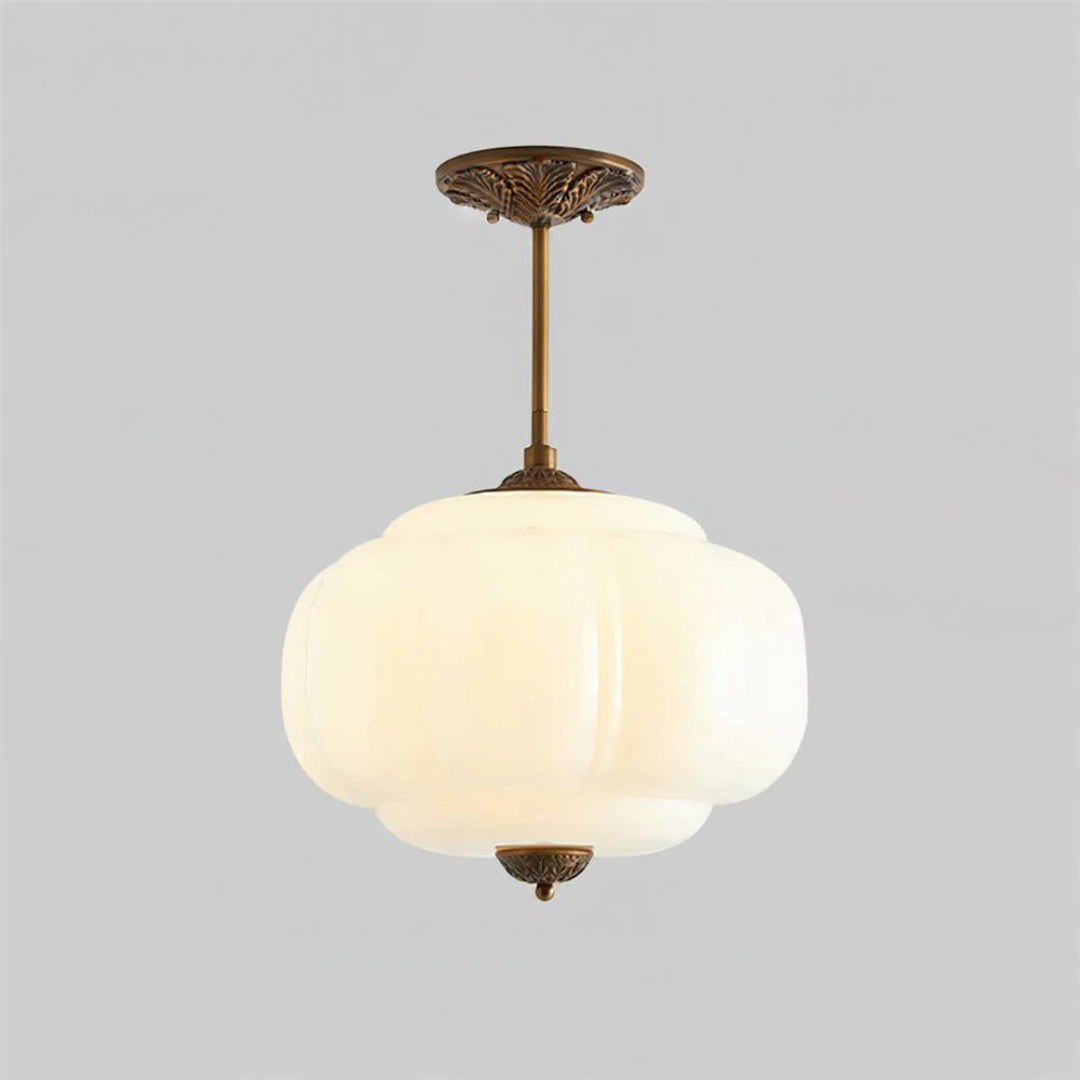 Vintage Geribbelde Glazen Plafondlamp