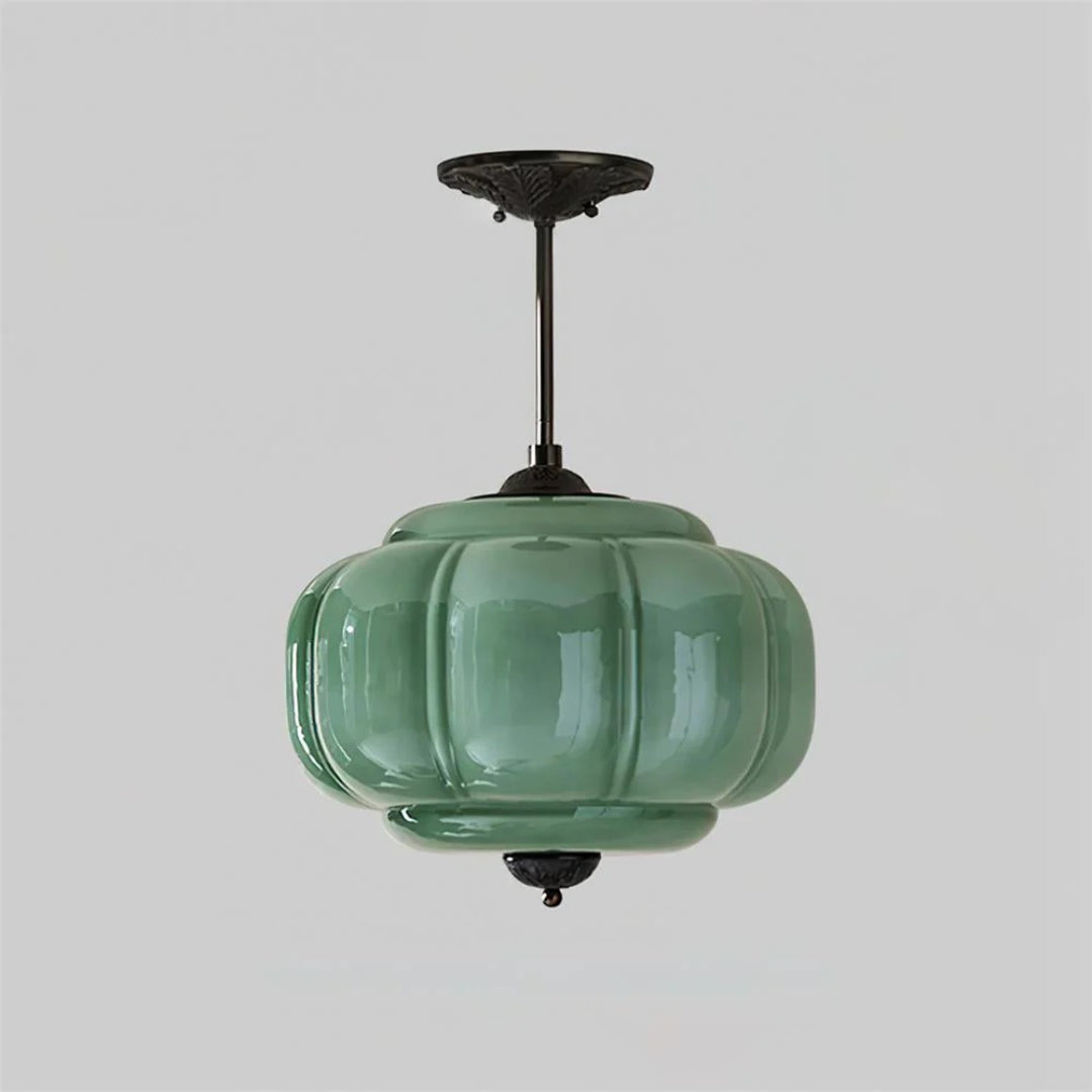 Vintage Geribbelde Glazen Plafondlamp