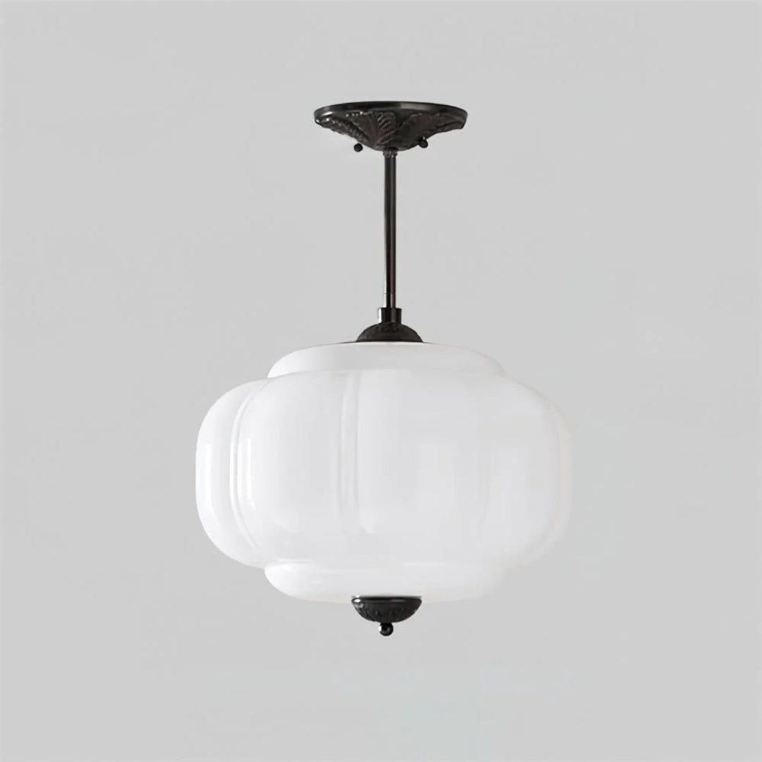 Vintage Geribbelde Glazen Plafondlamp