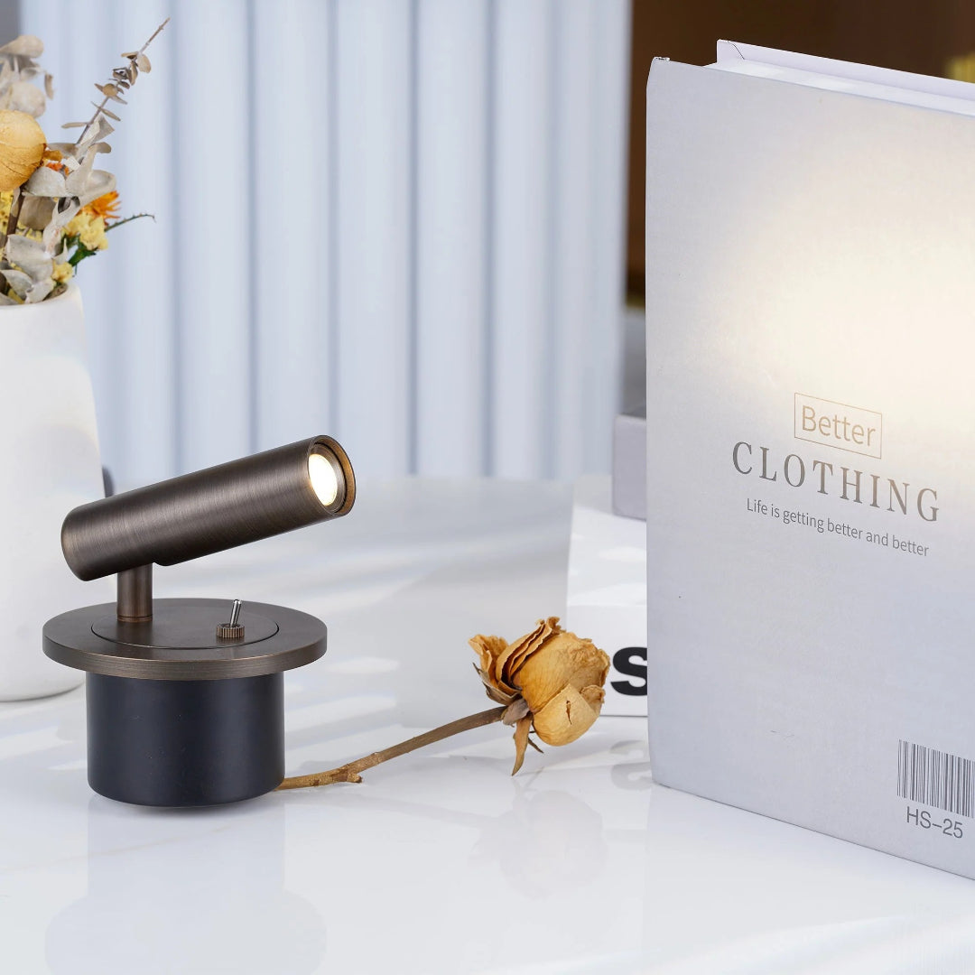 Verstelbare metalen leeslamp