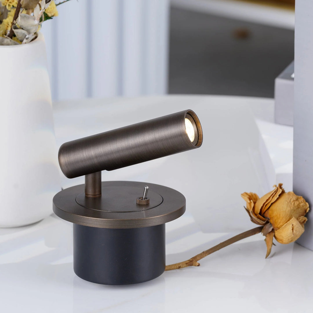 Verstelbare metalen leeslamp