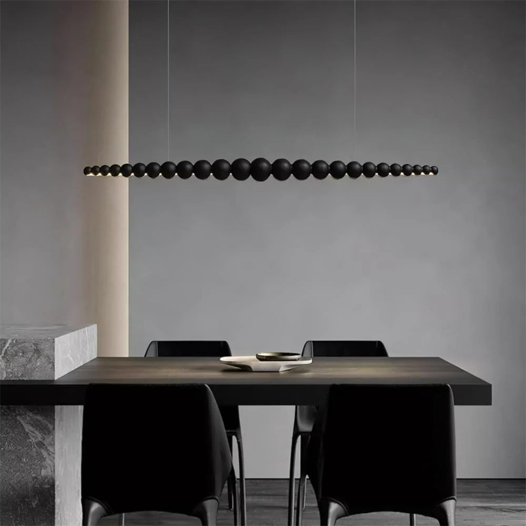 Minimalistische Houten Kralen Hanglamp
