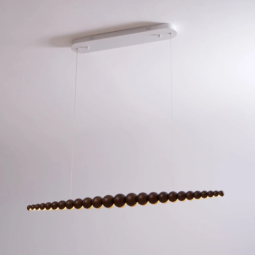 Minimalistische Houten Kralen Hanglamp