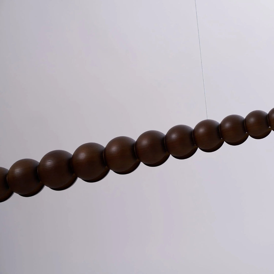 Minimalistische Houten Kralen Hanglamp