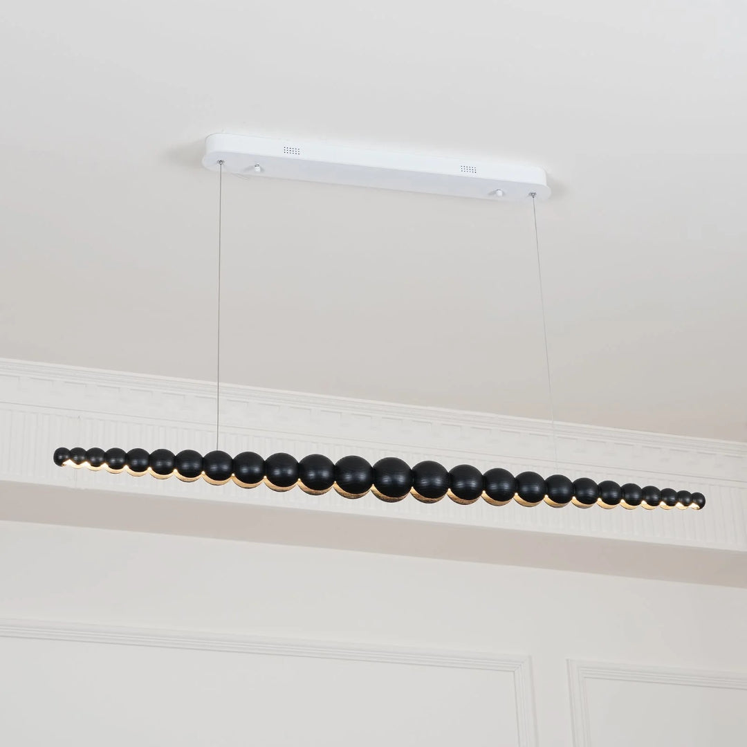 Minimalistische Houten Kralen Hanglamp