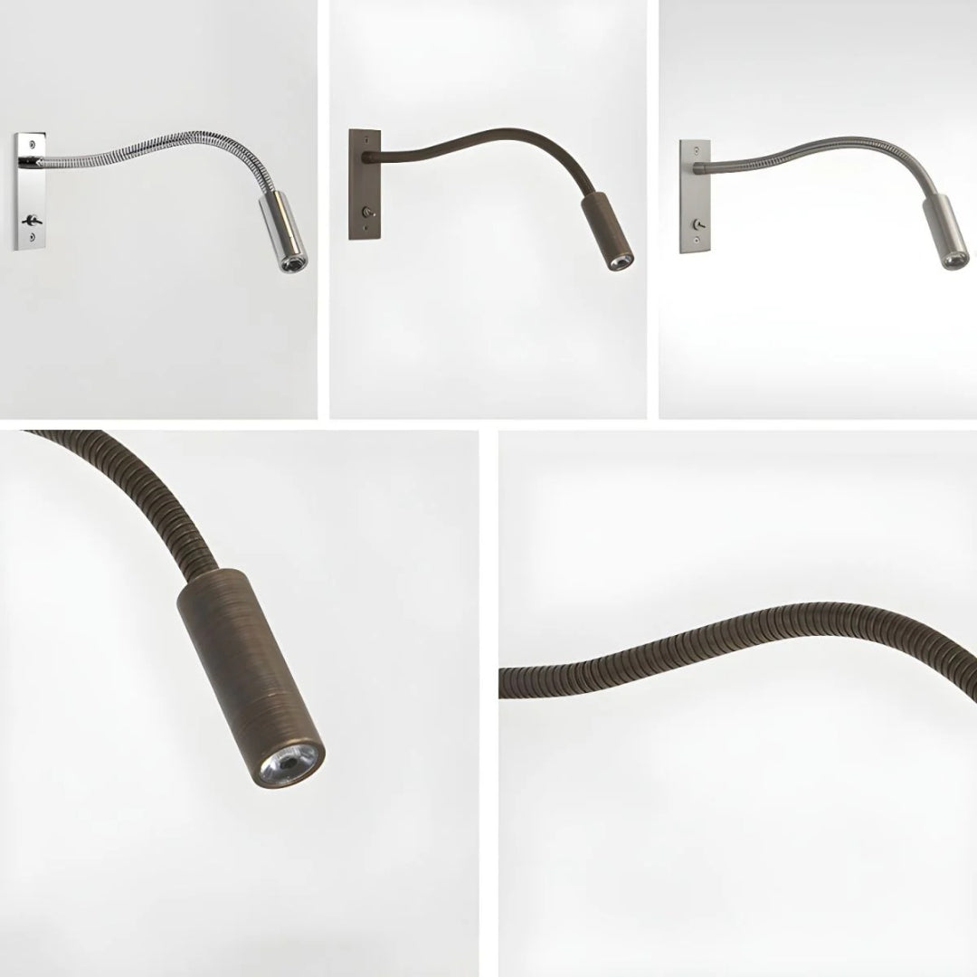 Verstelbare zwanenhals wandlamp