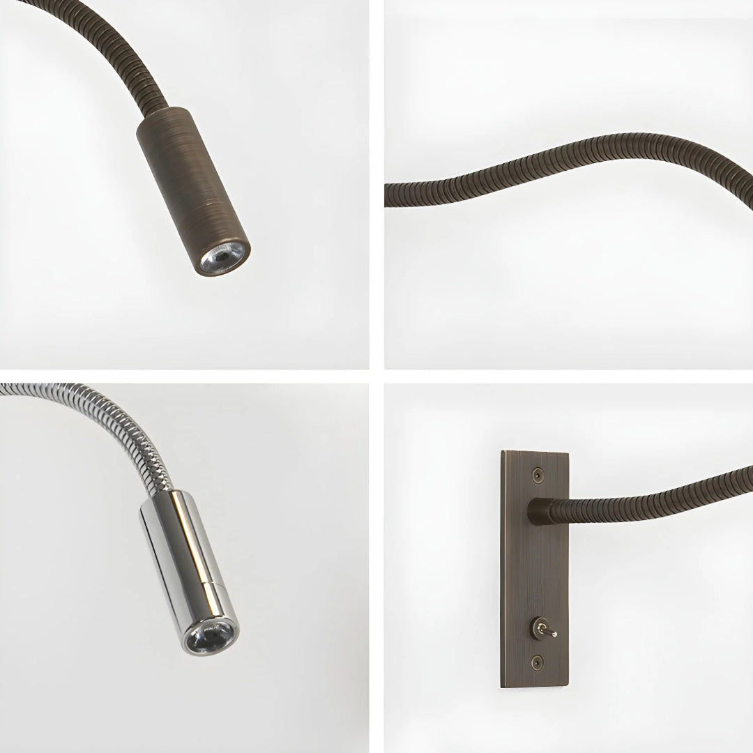 Verstelbare zwanenhals wandlamp