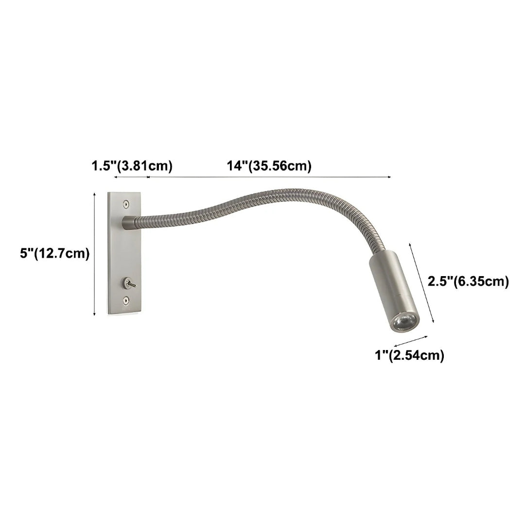 Verstelbare zwanenhals wandlamp