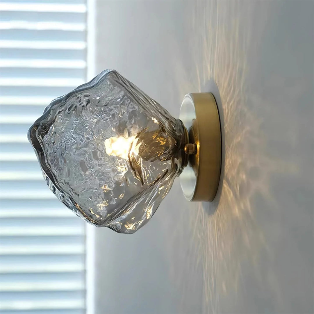 Amber Glazen Wandlamp