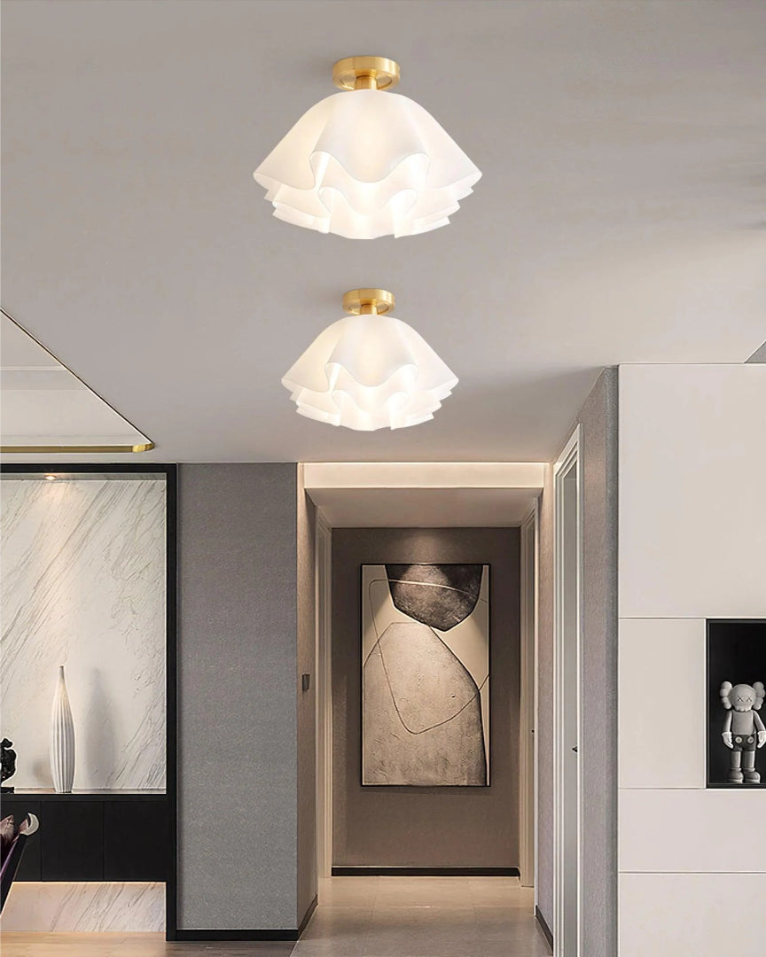 Bloemen Glazen Plafondlamp