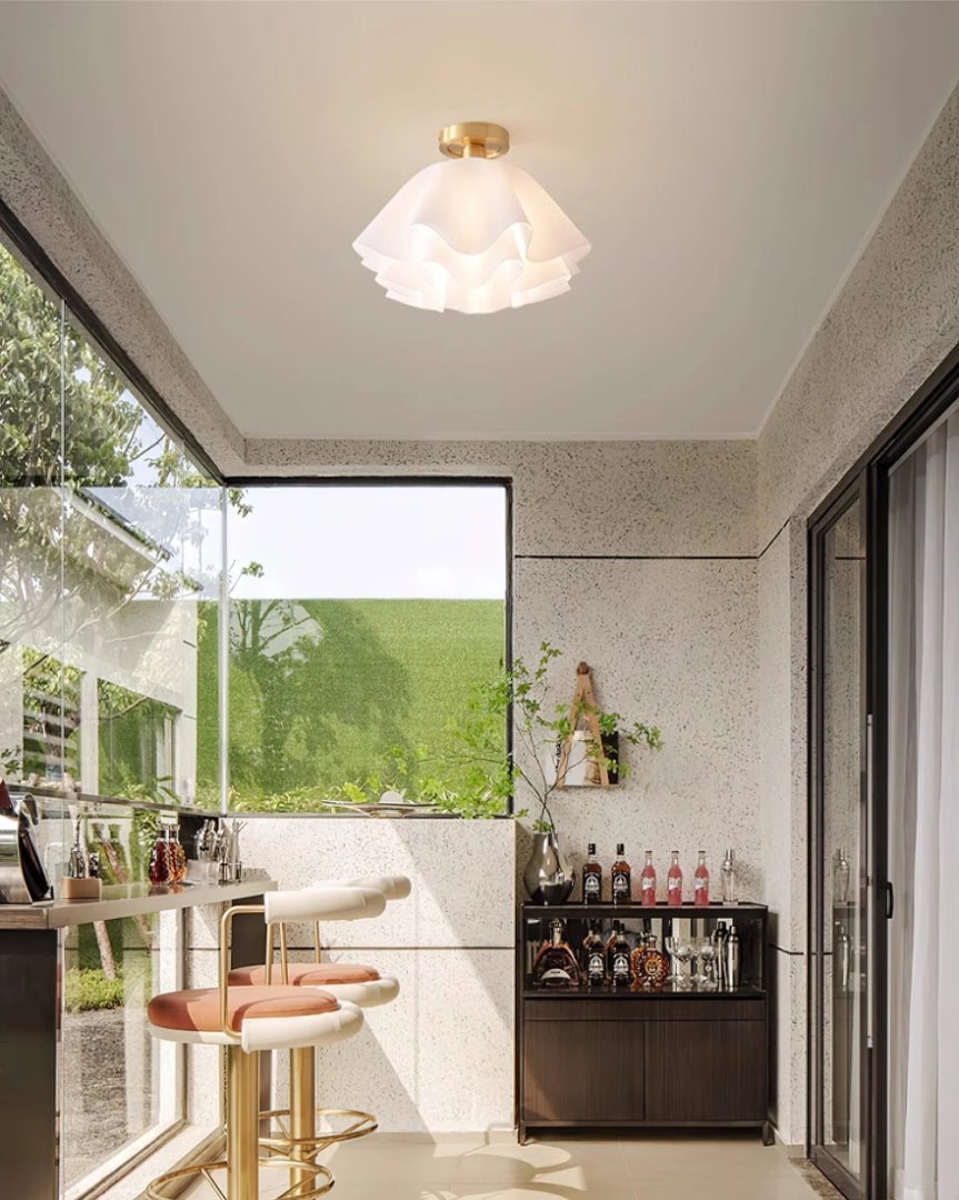 Bloemen Glazen Plafondlamp