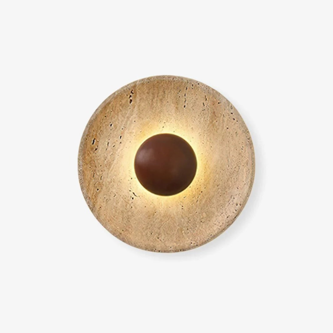 Stenen bol wandlamp