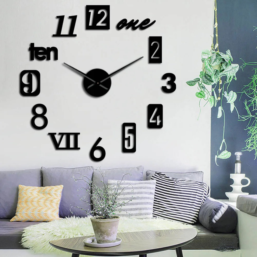 Moderne acryl wandklok