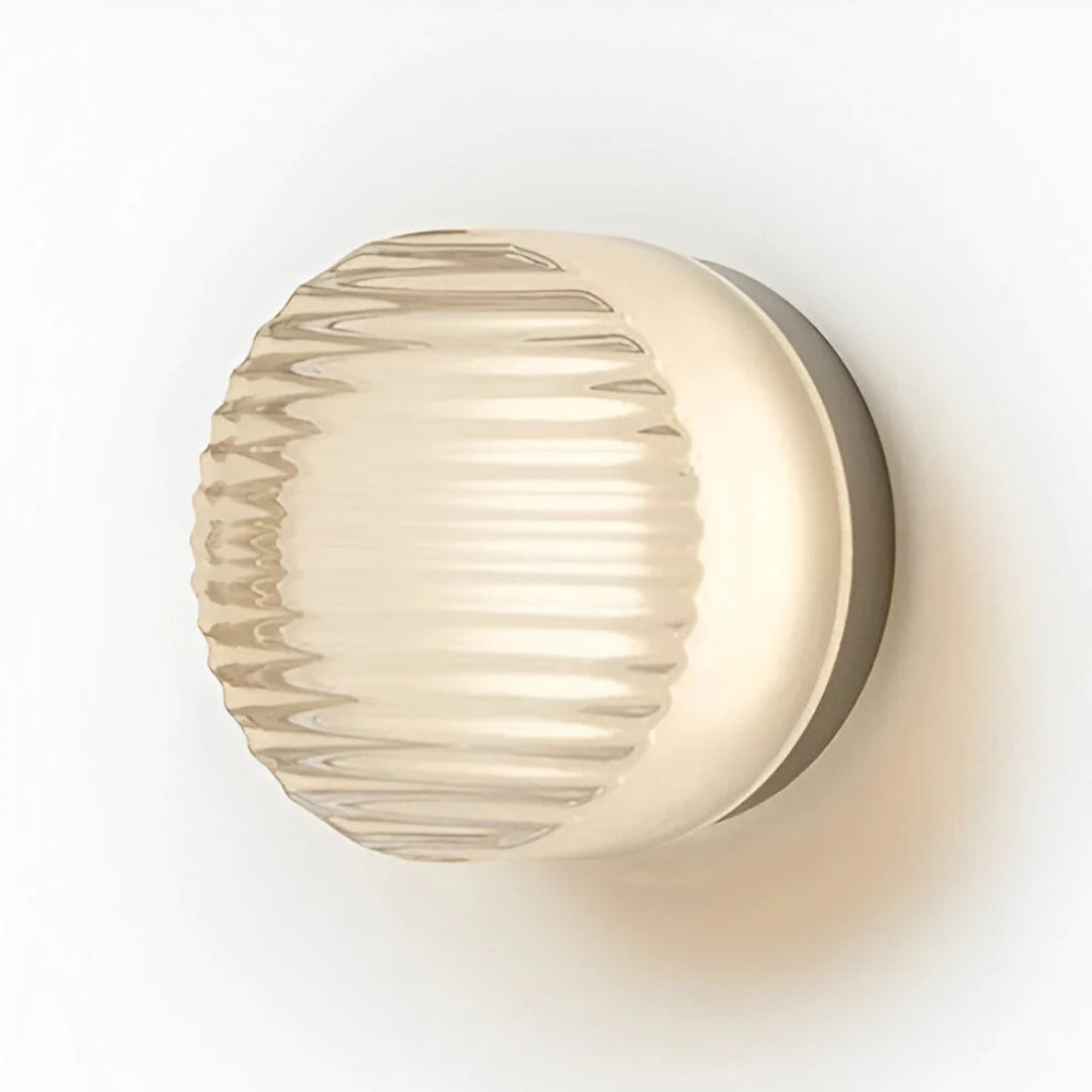 Moderne geribbelde glazen wandlamp