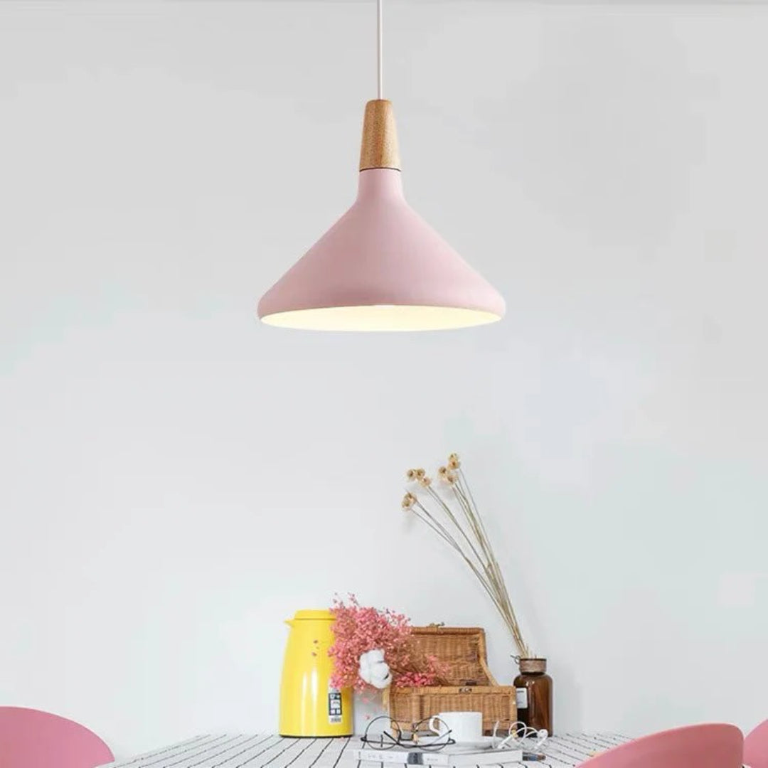 Scandinavische Houten Hanglamp