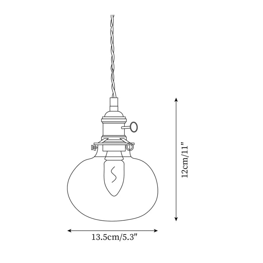Vintage Glazen Hanglamp