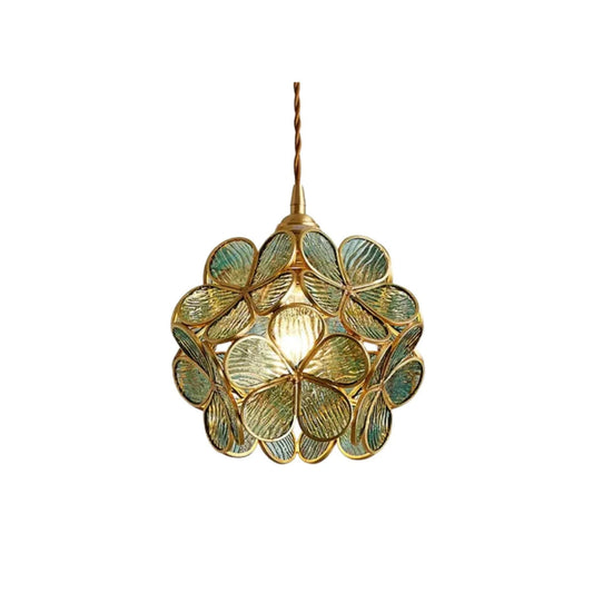 Decoratieve gouden glazen hanglamp