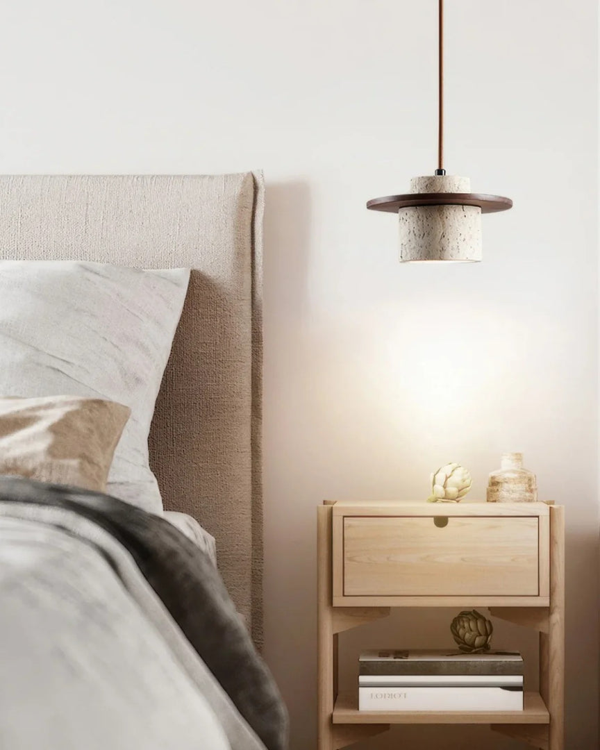Minimalistische stenen hanglamp