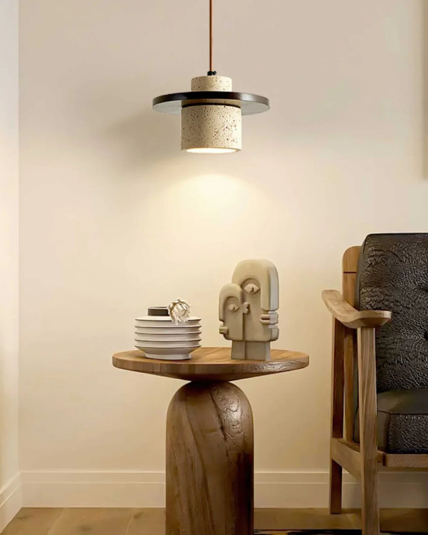 Minimalistische stenen hanglamp