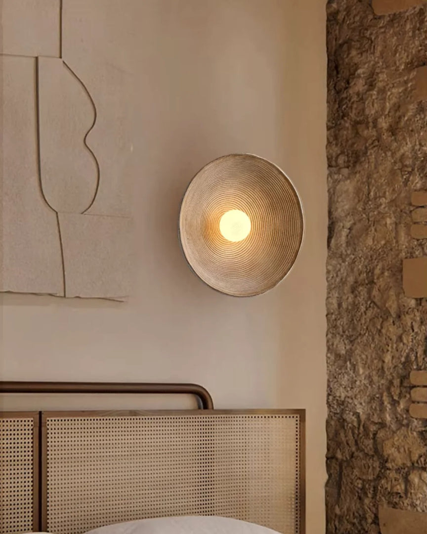 Japandi keramische wandlamp